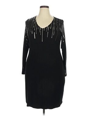 Karen Kane Embellished Cocktail Dress - Black, 0X